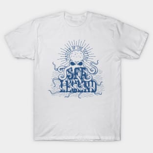 Octopus captures the tentacles of the word Sea Legend T-Shirt